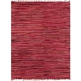 thumbnail image 1 of Unique Loom Chindi Cotton Collection Hand Woven Natural Fibers Area Rug, 8 x 10 Feet, Red/Purple, 1 of 2