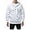 White, variant on Pro Club Men's Heavyweight Full Zip Fleece Hoodie