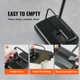 thumbnail image 4 of VEVOR Carpet Sweeper, 7.87 in Sweeping Paths, Floor Sweeper Manual Non Electric, 300 ml Dustbin Capacity with Comb for Home Office Rugs Hardwood Surfaces Wood Floors Laminate, Cleans Dust Pet Hair, 4 of 9