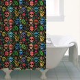 thumbnail image 4 of Colorful Skull Flower Pattern Shower Curtain 36"x72" ,Bathroom Decorative Shower Curtains Set with 12 Hooks,Modern Waterproof Washable Shower Curtain, 4 of 6