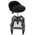 thumbnail image 4 of M optimized Pneumatic 360 Degree Swivel Stool Mechanics Rolling Shop Stool With Casters Tool Shelf Storage, 300lbs Max Weight Capacity Heavy Duty Garage Seat, 4 of 7