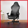 thumbnail image 3 of Waterproof & Scratch-Resistant Elastic PU Chair Cover with Anti-Cat Claw Protection, Modern Minimalist Solid Color Design for Office, Gaming, or Home Use – White, Size L (1 Piece) – Easy to Clean,, 3 of 6