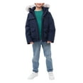 thumbnail image 5 of Rokka&Rolla Boys' Ripstop Hooded Parka Jacket Fleece Lined Winter Coat, 5 of 12