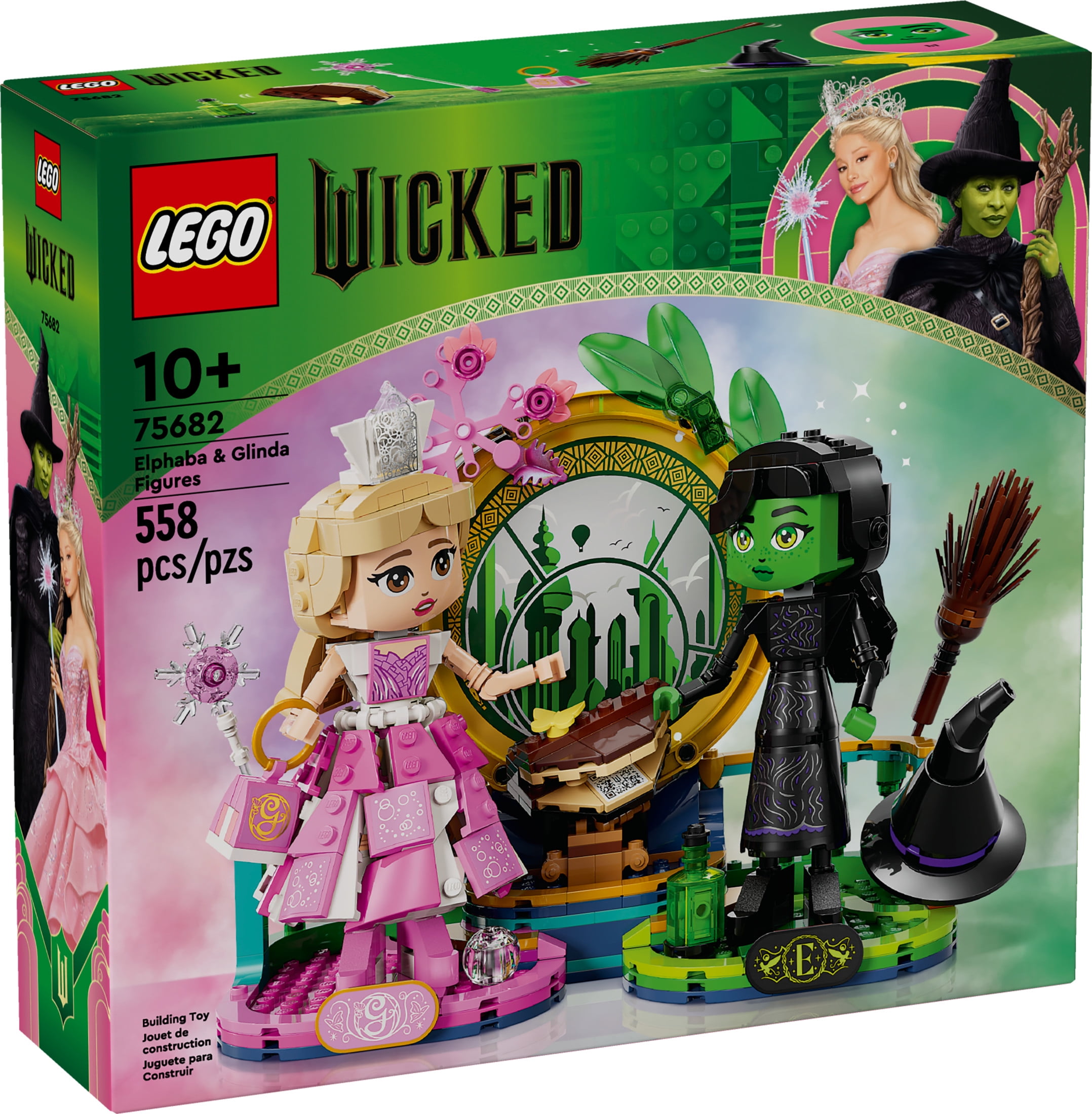 LEGO Wicked Elphaba & Glinda Figures Building Toy - Wicked Toy for Girls and Boys, Age 10+ - Buildable Wicked Dolls Gift for Kids - 75682