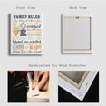 thumbnail image 3 of Inspirational Quotes Motto Canvas Wall Art,Family Prints Signs Framed, Retro Artwork Decoration for Bedroom, Living Room, Home Wall Decor (8 x 24 inch, Family), 3 of 6