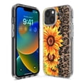 thumbnail image 3 of MUNDAZE Apple iPhone 11 Shockproof Clear Hybrid Protective Phone Case Yellow Summer Sunflowers Brown Leopard Honeycomb Cover, 3 of 5