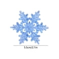 thumbnail image 3 of Adornos translúcidos azules de copo de nieve para árbol de Navidad - Conjunto de colgantes acrílicos coloridos para decoración navideña, fiesta y boda, 3 of 6