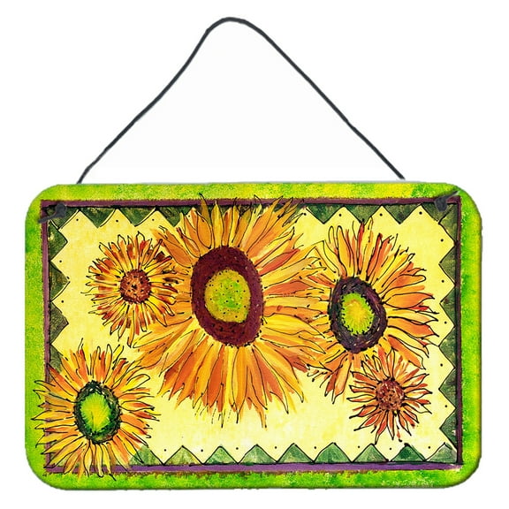 Carolines Treasures 8060DS812 Flower - Sunflower Wall or Door Hanging Prints 8HX12W multicolor