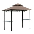 thumbnail image 2 of Outsunny 8' Patio BBQ Grill Gazebo Canopy with 2 Tier, Flame Retardant Cover, Large Storage Work Platform and Stylish Utility, 2 of 9