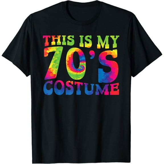 This Is My 70's Costume 1970 Vintage Seventies Party 1970s T-ShirtMen and women, Black T-shirt, size: Extra large