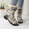 thumbnail image 3 of Mepaouo Fashion Western Snow Boots for Women Men Embroidery Fleece Lined Warm Ankle Booties, 3 of 7