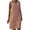 Pink, variant on IROINNID Knee-Length Dress For Women Solid Color Fashion Casual Plus Size Vest Linen Dress Sleeveless V-Neck Sundress