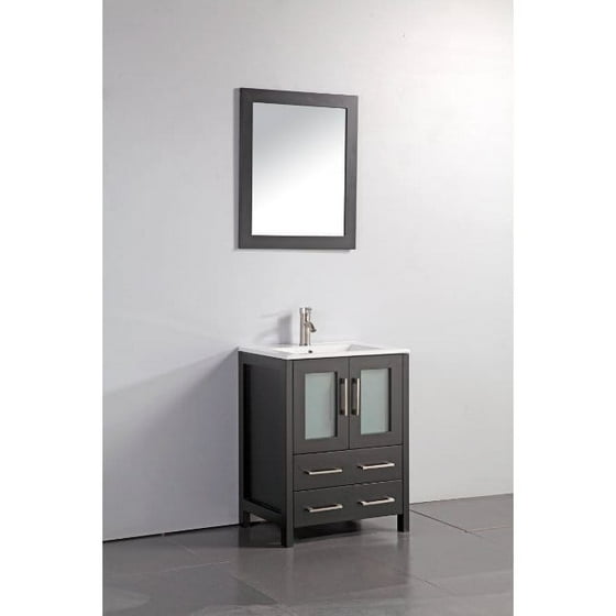Vanity Art Oak 24 Inch Single Sink Ceramic Top Bathroom Set