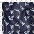 thumbnail image 3 of Soimoi Pure Silk Blue Fabric By the Yard - 42 Inch Wide -Floral & Leaf Floral Pattern Fabric - Botanical and Elegant Designs for Various Uses Printed Fabric, 3 of 6