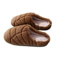 thumbnail image 3 of Leozcaa Womens Slippers Splicing Winter Warm with Memory Foam Fluffy House Shoes Platform Indoor Bedroom, 3 of 8