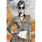 FOSHIN Jigsaw Puzzle Ladies Magazine Fashion Girl Portrait Newspaper 500 Large Piece Jigsaw Puzzle Difficult Jigsaw Puzzle Featuring Stunning And Colorful Artwork