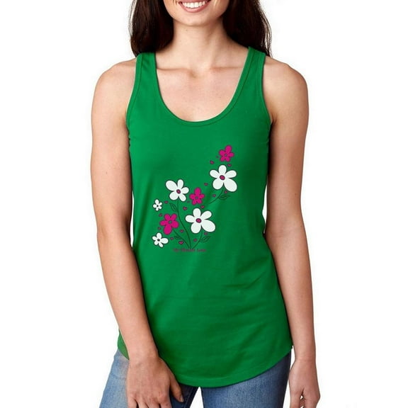 No Flowers Love Racerback Tank Women -Image by Shutterstock, Female x-Small