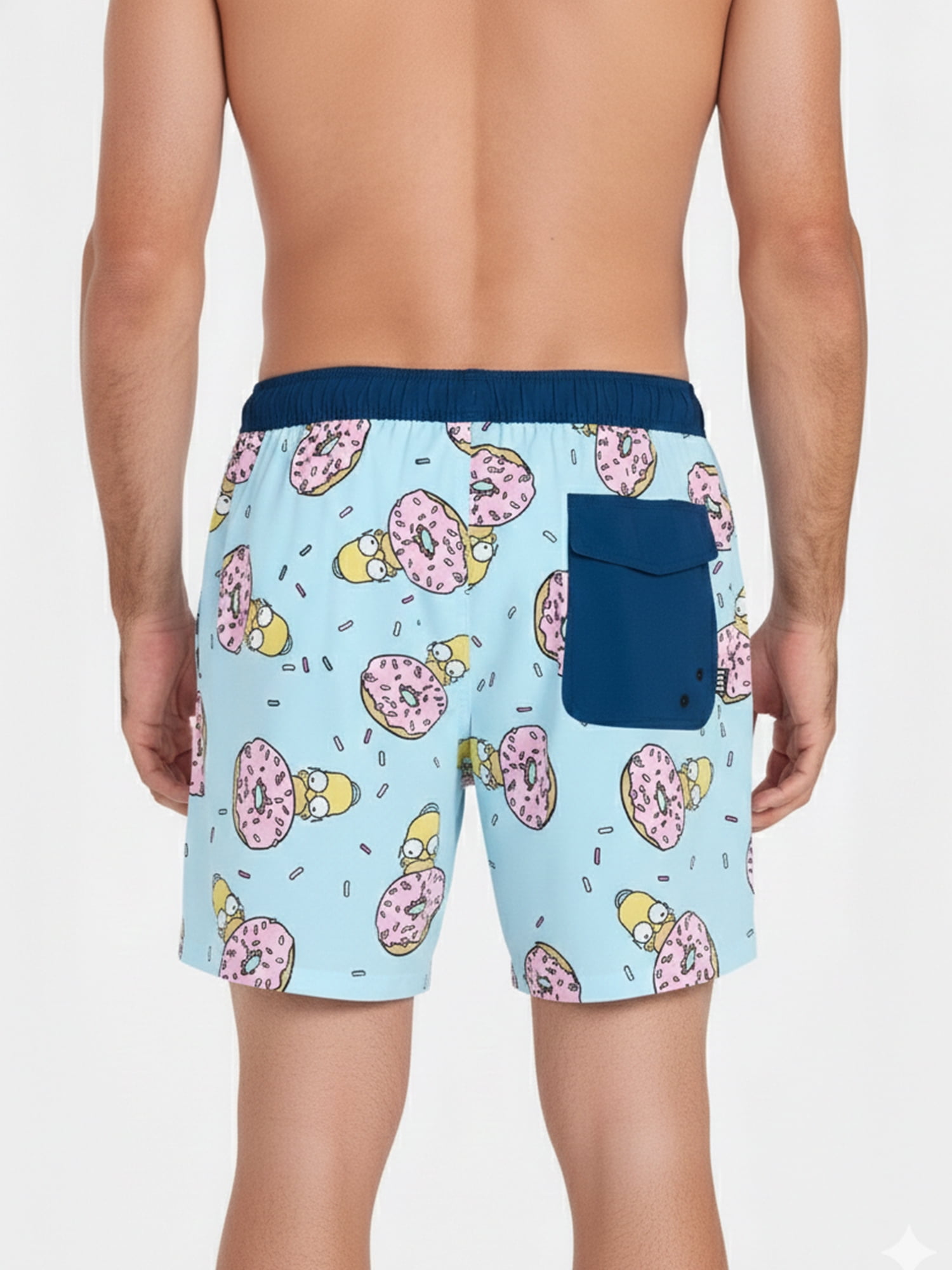 Neff Men's and Big Men's The Simpsons Print Swim Trunks, Sizes S-3XL