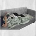 thumbnail image 6 of Yin Yang Soft Flannel Fleece Throw Blanket, Taiji Philosophy for Oneness Before Duality Themed Calligraphy Bamboo Yin Yang, Cozy Plush for Indoor and Outdoor Use, 70" x 90", Multicolor, by Ambesonne, 6 of 6