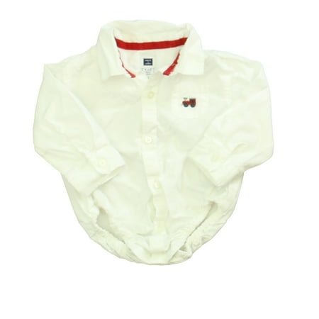 

Pre-owned Janie and Jack Boys White | Red Train Onesie size: 6-12 Months