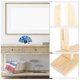 thumbnail image 3 of 2pcs Folding Fans Wood Stand Japanese Style Handheld Fans Display Stand Vintage Fan Holder, 3 of 4