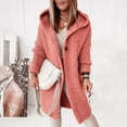 thumbnail image 2 of Baberdicy Cardigan Sweaters for Women Lightweight 2023 New Hooded Sweater Hood Collar Temperament Commuting Loose Cardigan Sweater Plus Size Tops Orange, 2 of 5