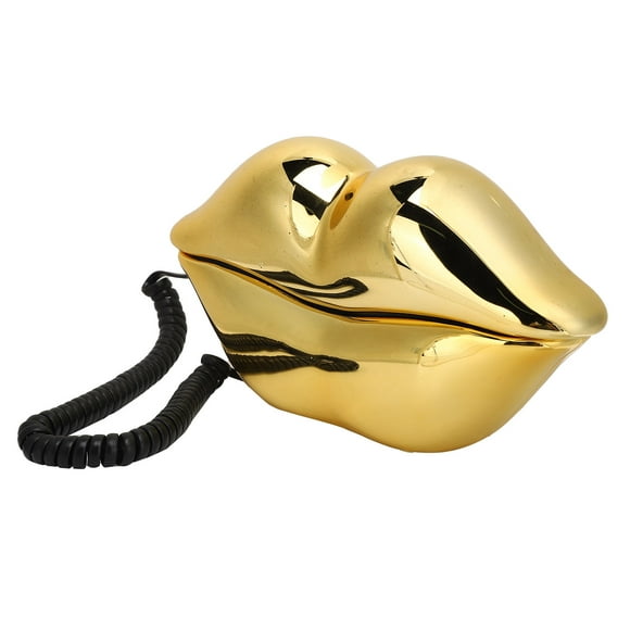 Lips Telephones, Number Storage Corded European Style Desktop Landline Phone Wired Phone for Home Office Hotel