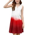 thumbnail image 4 of CCRFTGI Dresses for Child Girls Size 8 Cute Casual Color block Mini Dress Holiday Sleeveless Button V Neck Girls Dresses 2026 Summer Stylish Dresses Red 3-4 Years, 4 of 5