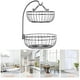 thumbnail image 4 of Tazón De Frutas De 2 Niveles, Cesta De Frutas De Hierro Para Encimera, Soporte Multiusos Para Frutas Y Verduras, Soporte Colgante Para Frutas Para Encimera, Mesa De Comedor, Sala De Estar Noticed HA018425-00, 4 of 7