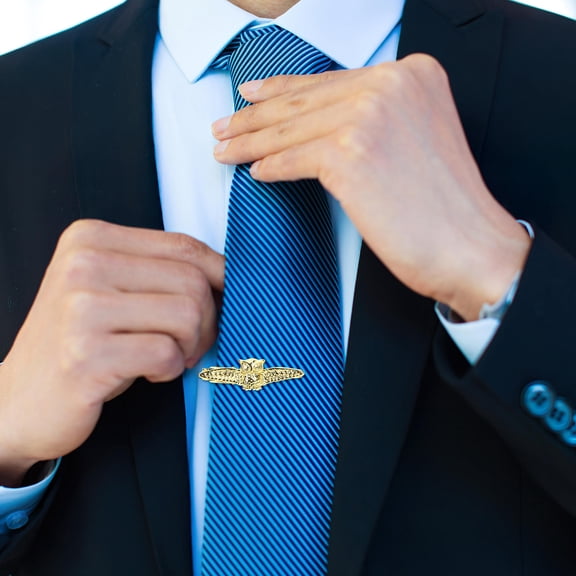 Niceauty novelty tie clip Golden Alloy 1Set Classic Design for Birthday