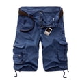 thumbnail image 5 of Pantalones cortos de camuflaje de verano para hombre, 100 % algodón, multibolsillos, estilo capri, 5 of 5