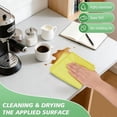 thumbnail image 4 of Microfiber Dish Cloth for Washing Dishes Dish Washing Rags Best Kitchen Washcloth Cleaning Cloths Wash Cloths with Poly Scour Side 12Inchx12Inch 10 Pack Yellow, 4 of 5