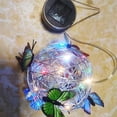 thumbnail image 5 of Bola Redonda Colgante de Jardín con Mariposa y Lámpara Tejida, Luz Decorativa Solar, Metal para Exteriores A, 5 of 5