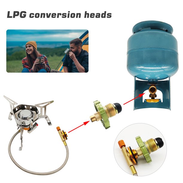 Adaptador De Tanque De Gasolina Convertidor de adaptador de cilindro de gas licuado conector de estufa al aire libre a tanque de GLP