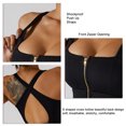 thumbnail image 4 of Candy Colors Cremallera Frontal Apertura Sujetador Deportivo A Prueba de Golpes Push Up Ejercicio Jogging Running Sujetador de Entrenamiento para Mujer ANGGREK Otros, 4 of 8