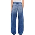 thumbnail image 6 of Women's Jeans High Rise Stretch Fit Plus Size High Waisted Wide Leg Vintage Washed Loose Denim Pants with Pockets, 6 of 9