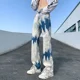 thumbnail image 5 of Pantalones de trabajo de talla grande para hombre, pantalones vaqueros blancos de gran tamaño para hombre, pantalones de estilo Harajuku Grunge Y2k de alta calidad, baratos, 5 of 5