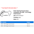 thumbnail image 2 of Power Steering Pressure Hose - Compatible with 2008 - 2010 Dodge Grand Caravan 2009, 2 of 2
