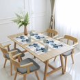 thumbnail image 6 of Navy Blue Tulip 1 Pcs Placemats, Watercolor Farmhouse Floral Botanical Washable Wipeable Table Mats for Dining Tables, Indoor Outdoor Kitchen Place Mats for Holiday Party Table Decor, 6 of 9