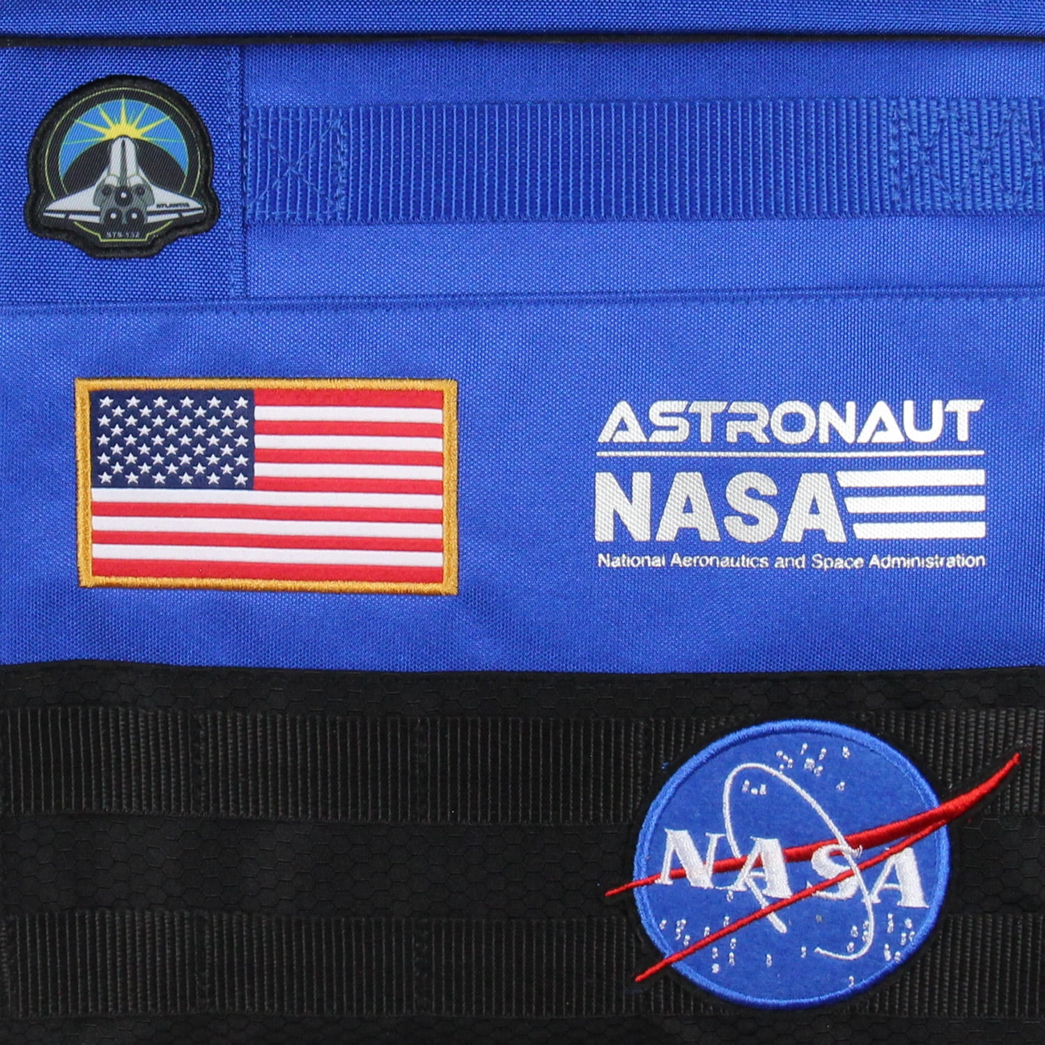 NASA Roll Top Lunch Box - Space Astronaut Meatball Logo Insulated Food Tote Carry Bag With Embroidered Patch Details 10"