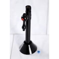 thumbnail image 2 of Kingston Brass CC83250 1/2-Inch Sweat x 3/8-Inch O.D. Comp Straight Shut-Off Valve with 5-Inch Extension in Matte Black, 2 of 6