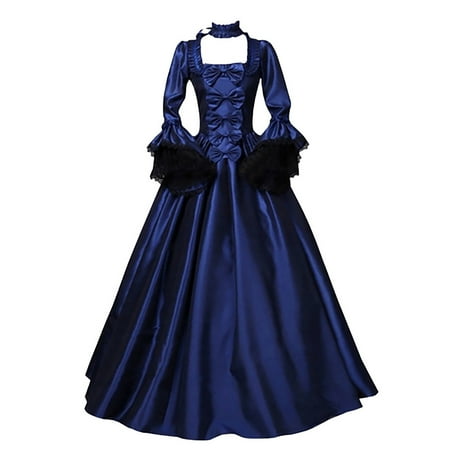 

Womens Medieval Queen Vitorian Dress Ladies Gothic Ball Gown Dresses Renaissance Royal Fancy Masquerade Dress