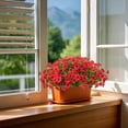 thumbnail image 6 of Artificial Flowers for Outdoor Use 7 Stems 35 Buds UV Resistant Faux Plastic Greenery Plants Realistic Fake Floral Arrangements for Garden Patio Porch Window Box Home Decor, 6 of 8