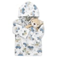 thumbnail image 3 of Baby Essentials Hooded Bathrobe with Tie Closure & Matching Minky Blanket Doll for Newborns, Infants and Toddlers 0 – 9 Months for Bath and Lounge in Bears & Cars with Bear, 3 of 8