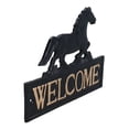 thumbnail image 2 of Horse Welcome Cast Iron Sign Plaque Wall Fence Gate House Stable Farm Yard, 2 of 3