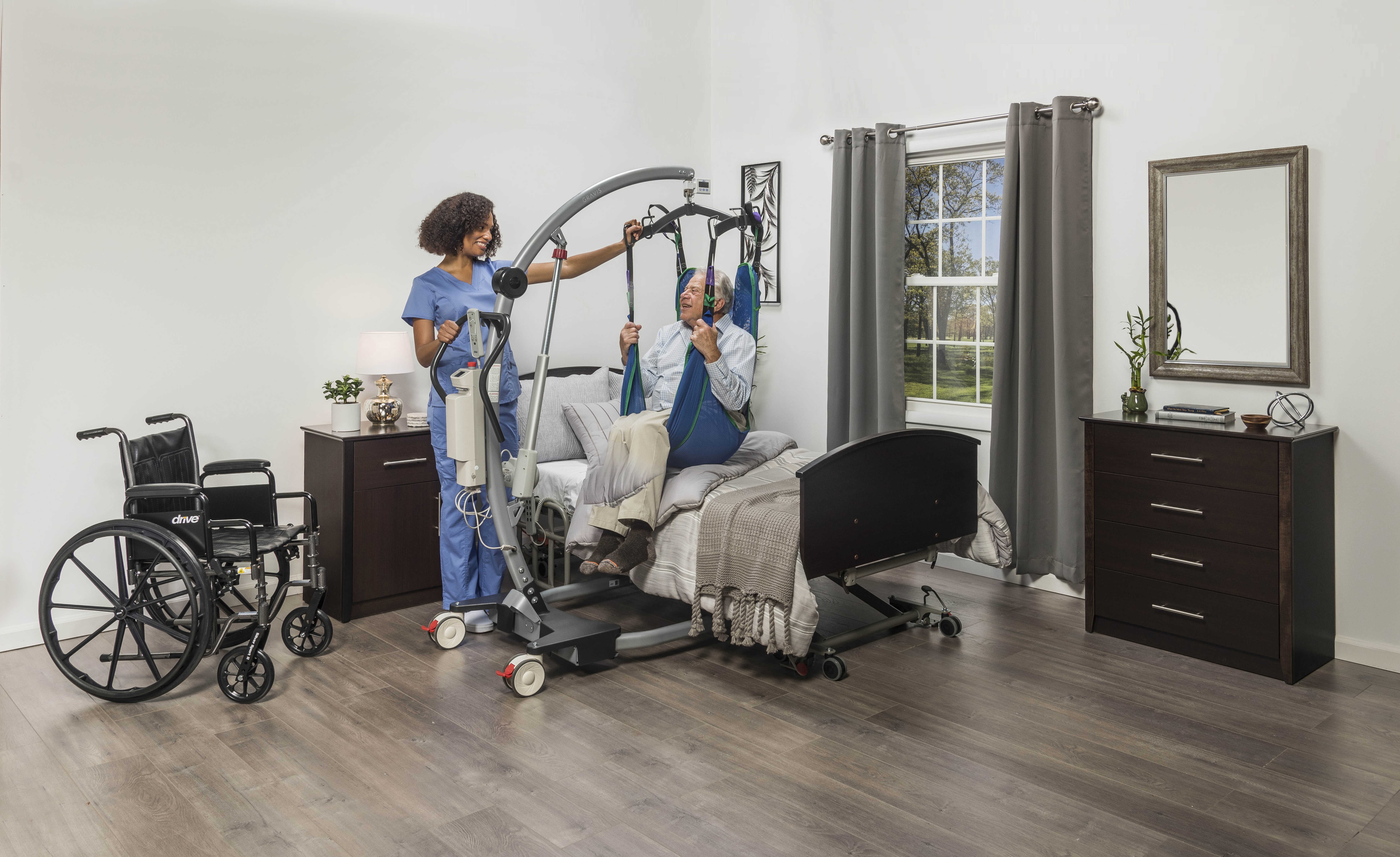 Drive Medical Silver Sport 2 Wheelchair, Detachable Desk Arms, Elevating Leg Rests, 16" Seat