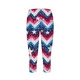 thumbnail image 5 of BRGZLK Independence Day Leggings For Women High Waisted Slim Stretch Soft Yoga Pants Classic Printed Summer Capris Blue XL, 5 of 5