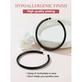 thumbnail image 6 of FOCALOOK Black Hoop Earrings for Women Hypoallergenic Lightweight Large Chunky Thick Endless Circle Tube Open Hoop Earrings 80mm, 6 of 9