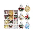 thumbnail image 3 of 12 Pack Pre-Filled Clear Christmas Ball Ornaments,2.4in Transparent Plastic Hanging Baubles with Pine Cone,Berry & Glitter Decor,Assorted Xmas Tree Pendants for Holiday Home Party Decor, 3 of 8