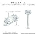 thumbnail image 5 of Rosec Jewels Nature Inspired Lab Diamond Engagement Ring - EF-VS Quality Certified - 6x8 mm, 14K White Gold, US 10.50, 5 of 8